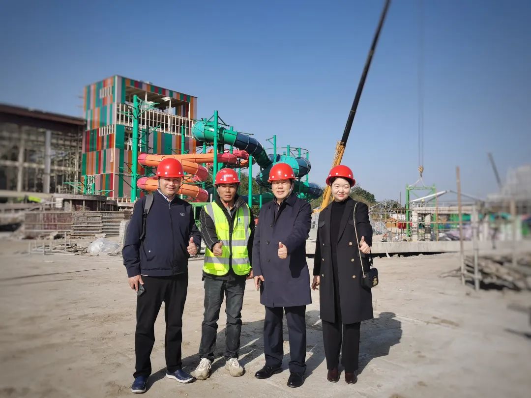 快讯 | 熊猫育官方网站游乐董事长一行视察南北湖开元森泊水乐园项目进展情况